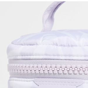 Custom Purple Handle Nylon <b>Storage</b> Bag Inner Compartment Slots Zipper Closure Personalized Floral Large Portable for - Product Image 3