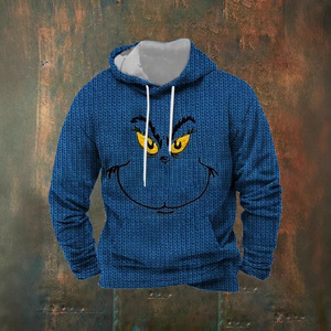Customized Wholesale of the Latest Popular Men's <strong>Grinch</strong> logo Printed Trend Hooded <strong>Sweatshirt</strong> - Product Image 4