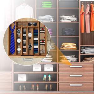 Organisateur d'ustensiles extensible en acacia, rangement pour couverts, porte-couverts, plateau de tiroir, organisateur de couverts en bambou pour la cuisine - Product Image 5