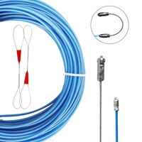 Tire-câble en acier inoxydable BILO 4mm*30m avec gaine plastique, tire-fil et guide-câble