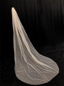 QUEENSGOWN luxe voiles de mariée brillant paillettes maille tissu haute qualité robe de mariée accessoires brillant paillettes voiles - Product Image 5