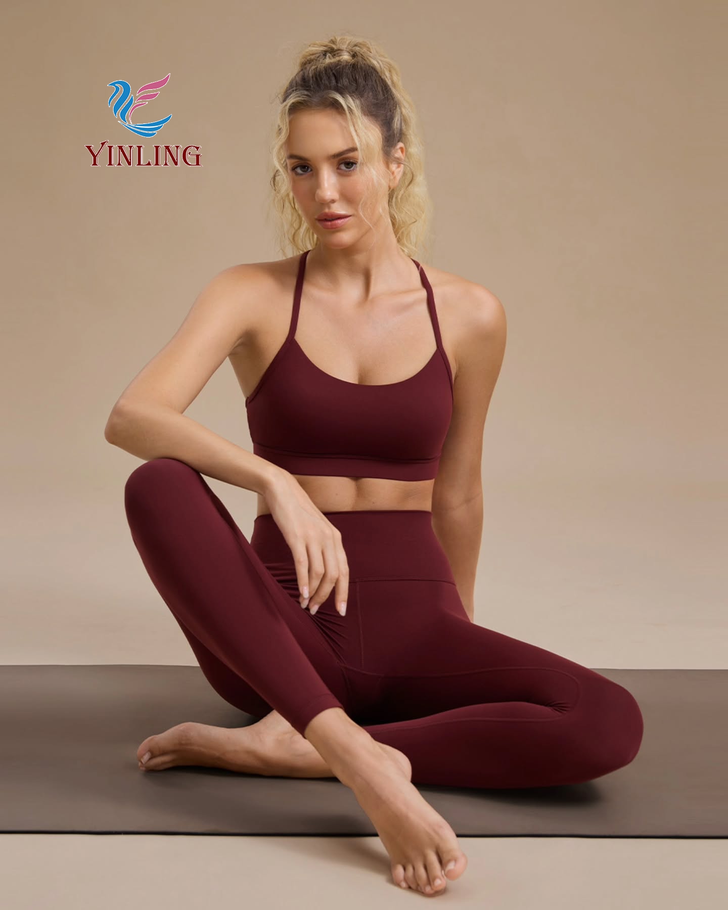 2-Piece Gym Fitness Women's Yoga Set High Waist Seamless Slim Fit Quick Dry Workout Leggings 2 Piece Sets