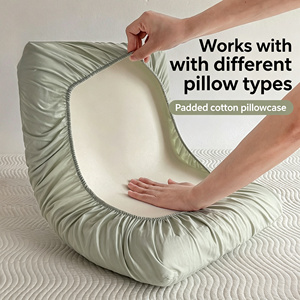 Taie d'oreiller 100 % coton, entièrement enveloppante, housse de coussin <span class=keywords><strong>tout</strong></span> compris <span class=keywords><strong>pour</strong></span> usage domestique en dortoir individuel - Product Image 2