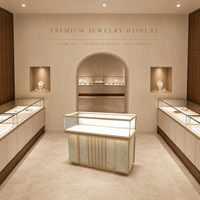 Vitrine de présentation de bijoux LED personnalisée, présentoir de montres, comptoir de présentation de bijoux pour boutique, magasin de détail, vente en gros
