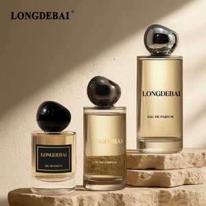 Simple Cylinder <b>Empty</b> perfume Glass Bottle 30ml 50ml 100ml Portable Perfume bottle With Glossy Irregular Spherical Cap - Product Image 1