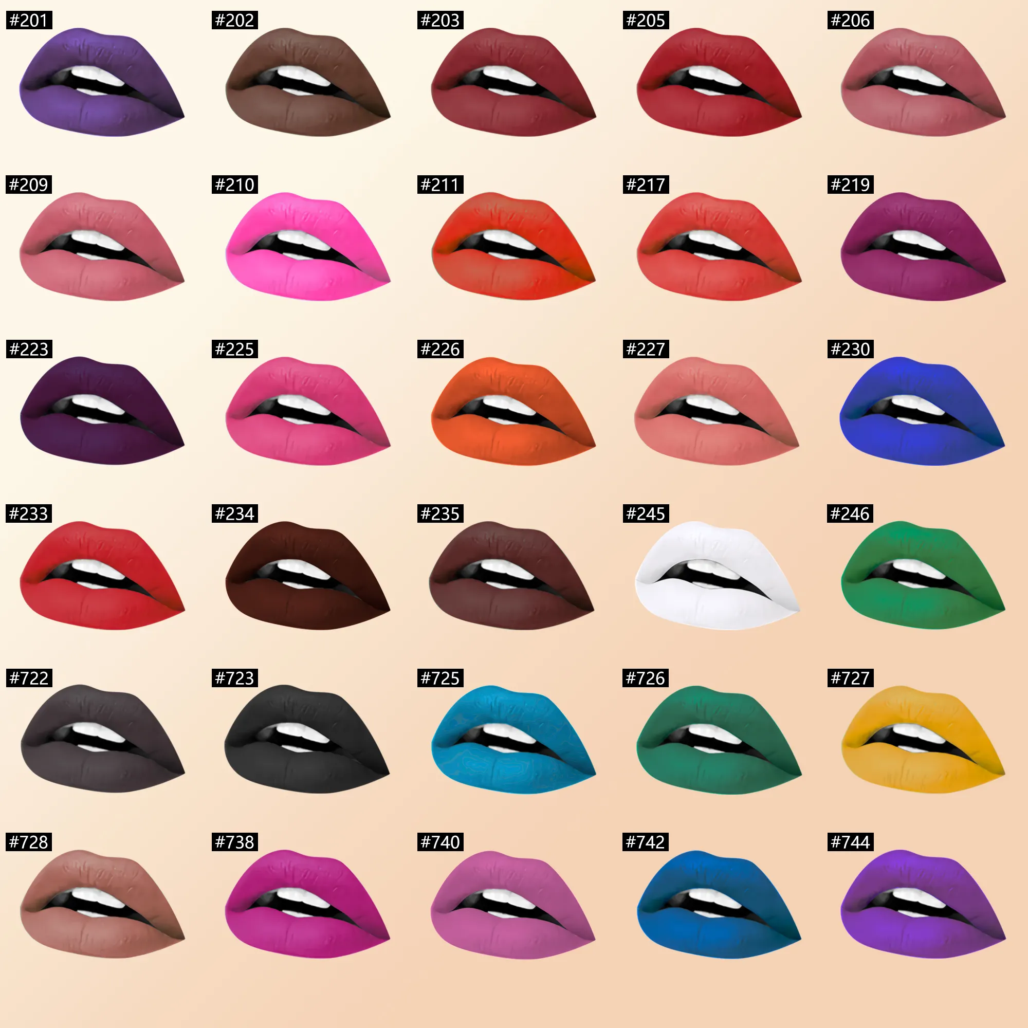 Label pribadi Logo Anda tahan air Matte anti-lengket cangkir Lipstik Cair