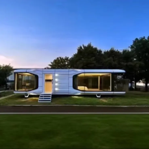 บ้านหรูแบบพกพาแคปซูลและบ้านสำเร็จรูปแบบแยกส่วนโรงแรมหรูเคลื่อนที่ด้วยวัสดุแผงแซนวิช - Product Image 5