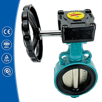 Katup Kupu-kupu Beroperasi dengan Roda Gigi dari Besi Cor JIS 10K dengan Segel Karet untuk Sistem Sprinkler Kebakaran.