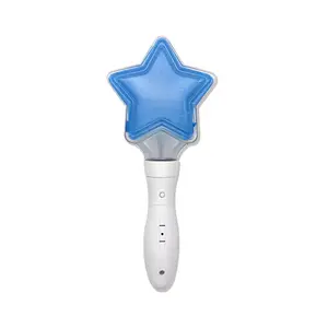 Bastão de flash de estrela do plástico azul colorido led, medidor em forma de estrela e bastão piscante