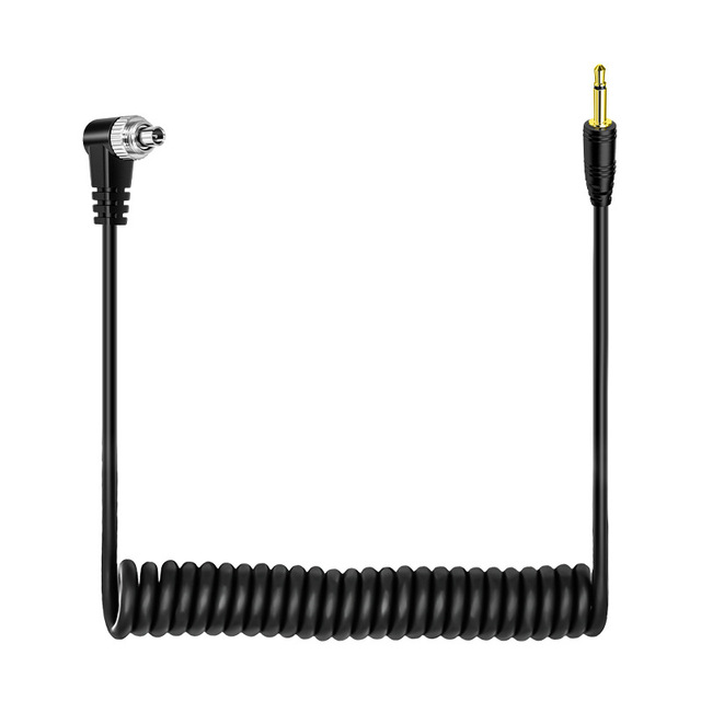 3.5mm Male-Male PVC Jacket Flash Sync Cable with Oxygen-Free Copper & Gold Plating for / Digital Cameras
