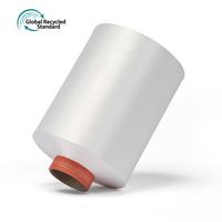 Filament de polyester recyclé certifié GRS DTY 55D/75D/100D/100D Haute ténacité Écologique Tissu tissé Anti-bactérien