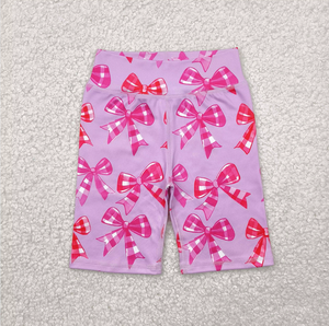 Leggings Deportivos para Niñas Pequeñas, Estampados de Leopardo, Camuflaje, Cuadros y Lazo, Shorts de Ciclismo - Product Image 3
