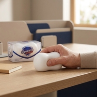 Jouet anti-stress en TPR blanc en forme de savon, jouet sensoriel ASMR écologique avec son claquant