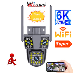 Wistino 12MP Ba máy ảnh ba màn hình bên ngoài Wifi máy ảnh wifi màu đêm tầm nhìn chuyển động phát hiện PTZ camera an ninh - Product Image 1