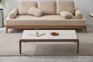 Personalizado OEM tres asientos muebles de madera moderno hogar sala de estar de lujo de alta gama Hotel diseñador elegante sofá conjunto