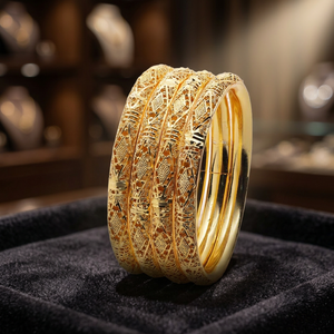 Dye Gold Forming <b>Bangles</b> Set, Fashion <b>Bangles</b>, Traditional <b>Bangles</b>, Luxury <b>Bangles</b>, Brass <b>Bangle</b> Gold Filled Jewelry Oro Joyeria - Product Image 5