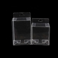 Emballage en PVC de cube transparent carré personnalisé en PET Boîte en acétate en plastique transparent avec suspension