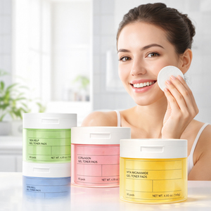 Discos de Tónico en Gel, 60 Unidades, Colágeno, Cera Nol Vita, Niacinamida, Algas Marinas, Hidratantes, Refrescantes, Reductores de Poros, Cuadrados, para el Cuidado Facial - Product Image 3