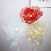50cm fleur de coquelicot géant décoration d'événement de mariage support de fleurs artificielles