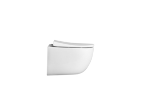 Toilette murale ronde Tornado en céramique blanche <span class=keywords><strong>sans</strong></span> rebord facile à nettoyer Design épuré élégant unique pour salle de bain - Product Image 2