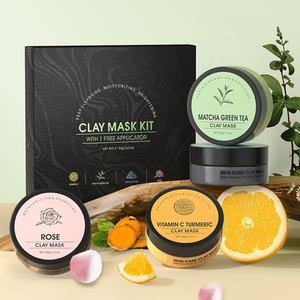 Mascarilla Facial de Arcilla Natural y Orgánica de Marca Privada Personalizada con Bajo MOQ, Kit de Mascarilla de Arcilla con Vitamina C y Cúrcuma - Product Image 1