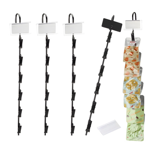 Display PP Display <b>Strip</b> Snacks Hanger <b>Plastic</b> Metal Retail Price <b>Strip</b> Holder for Retailing with 6 Hooks - Product Image 1