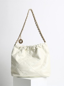 2025 Vintage nouveau Style haut de gamme femmes haut Grain sac en cuir petit Chanl Style diamant motif aisselles ordures sac à provisions - Product Image 2