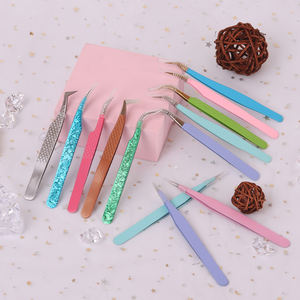 Duitse Kwaliteit Fiber Grip Tip Wimper Extensie Pincet Paars Nieuwe Post 2022 Lash Extensions Pincet Set - Product Image 2