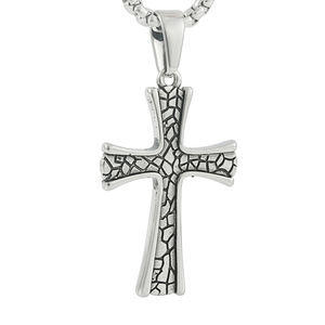 Stainless Steel <b>Cross</b> Pendant Silver Color Geometric Design For Men And Women Fashion Jewelry 122021 - Product Image 3