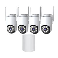 Kit de caméra de station de base PTZ sans fil 2026 (4CH/8CH) avec vision nocturne couleur, étanche IP65 pour extérieur et audio bidirectionnel