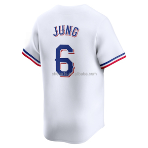 Vente en gros de maillots de baseball américains brodés pour hommes <span class=keywords><strong>Texas</strong></span> Ranger # Tenue de softball Corey Seager 5, Wyatt Langford 36, Jacob deGrom 48 - Product Image 5