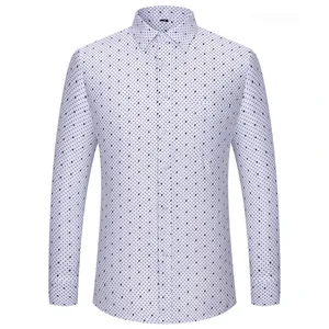 Cotton Casual Long-sleeve <strong>Shirts</strong> for <strong>Men</strong> Vintage Designer Print Yarn Dyed Breathable Spring Single <strong>Pocket</strong> - Product Image 6