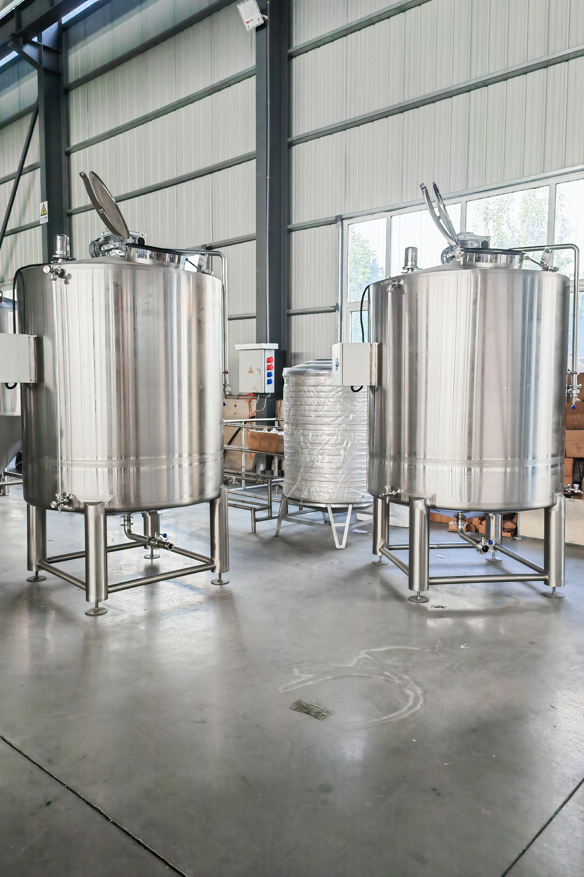 SS Industrial Agitator Mixing Tank 2000L 20BBL AC Motor High-Speed Mixer TONSEN Stainless Steel For Chemical Food Processing · image 4