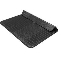Sac pour ordinateur portable en cuir croco personnalisé avec logo, 15,6 pouces, support pour ordinateur portable, étui pour macbook air