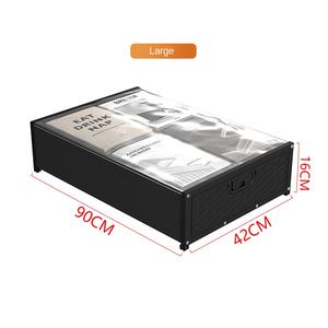 Estante de almacenamiento móvil con ruedas de tela Oxford, superventas, transfronterizo de un solo nivel para ropa de cama, zapatos, Material plástico para el hogar - Product Image 5