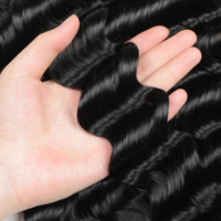 Vente en gros usine – Cheveux humains à tresser effet vague océanique, tresses bohèmes anti-emmêlement, extensions de cheveux humains au crochet effet plume – Meilleures ventes