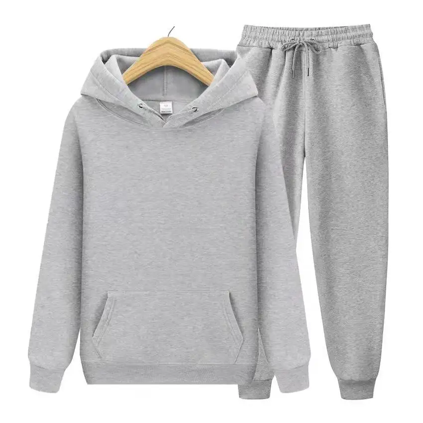 Marka yeni sweatpants ve jogger seti yığılmış ter pantolon hoodie ile yüksek kalite