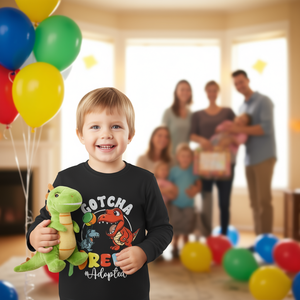 Camiseta de manga larga Trex Dino Gotcha Forever, Día de la Adopción, Familia de adoptantes - Product Image 3