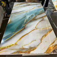 Fabricant Linyi, plaque de marbre UV 1220*2440*3mm, facile à installer, convient pour le salon
