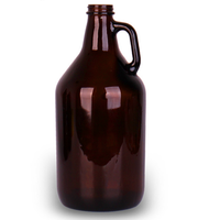 Bernsteinfarbener Moonshine-Glaskrug mit Griff