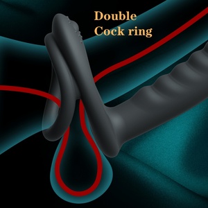 Dildo de <span class=keywords><strong>doble</strong></span> penetración al por mayor, plug anal, anillos para el pene, vibrador de punto G, dildo de silicona con correa para masaje de orgasmo, dildo strap-on. - Product Image 3