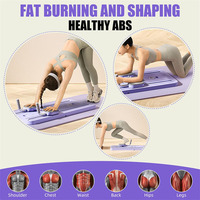 Tablero de Fitness Pilates portátil para el hogar Placa de reacondicionamiento Abdominal multifuncional Tablero de Fitness Pilates plegable