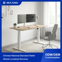 Bureau assis-debout électrique à double moteur JIECANG CE/UL, table élévatrice pour ordinateur, réglable en hauteur