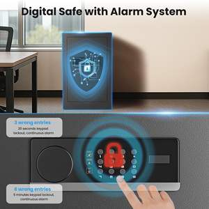 Caja Fuerte de Seguridad Antirrobo con Cerradura Electrónica para el Hogar, Oficina, Hotel, Cajas Fuertes de Acero para Dinero, Objetos de Valor, Documentos y Armas - Product Image 4