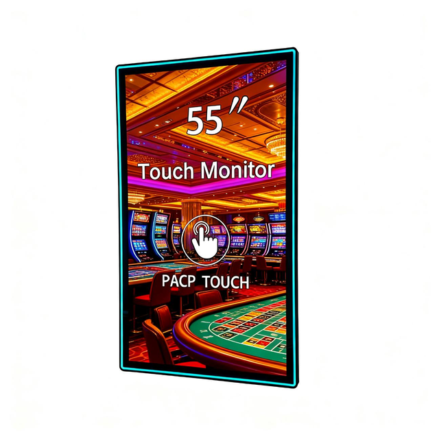 55" PCAP Touch Screen Arcade Vending KTV Amusement Cabinet 4K UHD 3840x2160 Jumbo Display Customizable Light Effect New