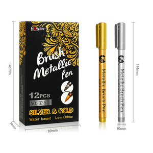 Vàng Bạc Phản Quang Kim Loại Đánh Dấu Nghệ Thuật Tự Làm Bút Cho Glass Rock Vẽ Bóng Gương Sơn Sửa Chữa Tốt Vĩnh Viễn - Product Image 3