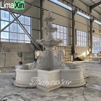 Personnalisé marbre fontaine prêt pour l'expédition fontaine de jardin en marbre de marbre d'intérieur fontaine de cheval