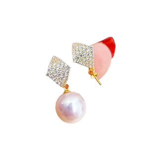 WENCHI S925 - Accesorios de Plata para Hacer Joyas con Perlas, Pendientes de Plata de Moda 2021 con Cuentas Redondas de 8-11 mm y Bandeja Vacía, Modelo 11266 - Product Image 5