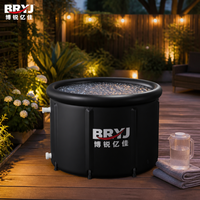 Baignoire à glace gonflable portable, piscine à immersion froide autonome pour la récupération, baignoire de bien-être pliable pour l'extérieur, logo personnalisé
