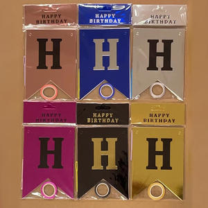 Guirnalda de Banderines de Papel DAMAI de 11.5x16.5cm con Diseño de Feliz Cumpleaños para Decoración de Fiestas, Banderines con Diseño de Cola de Pez - Product Image 3